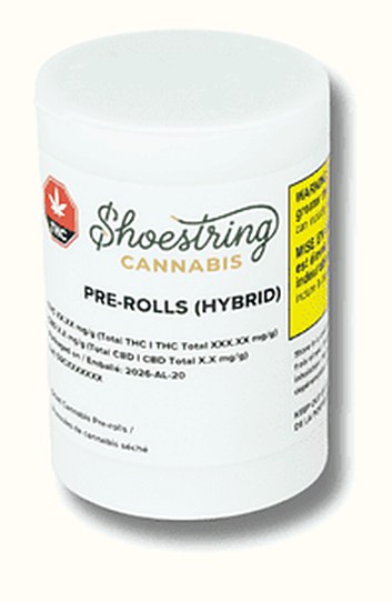 Shoestring Cannabis hybrid pre-roll tube